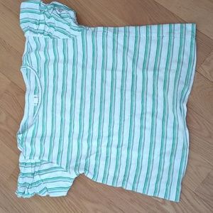Gymboree short sleeve green stripe girl size L 10/12